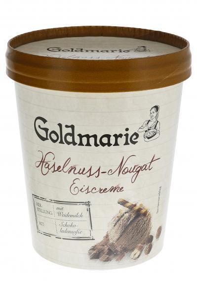 Goldmarie Eiscreme Haselnuss Nougat