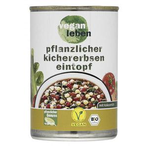 Vegan leben pflanzlicher Kichererbsen Eintopf