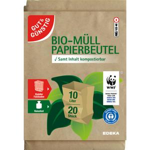 BIO GUT&GÜNSTIG Müllbeutel Papier 10l 20ST