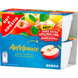 GUT&GÜNSTIG Apfelpause ohne Zuckerzusatz 4x100g