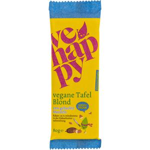 vehappy Blond Best+Mandeln vegane Schokolade 80g