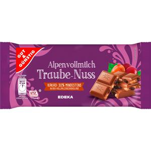 GUT&GÜNSTIG Alpenvollmilchschokolade Traube-Nuss 100g