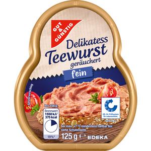 GUT&GÜNSTIG Teewurst geräuchert fein im Becher 125g QS