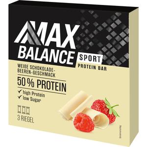 Maxbalance Max Balance Sport Protein Bar Weiße Schokolade-Berren 50% Protein 3x45g