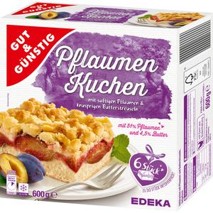 GUT&GÜNSTIG Pflaumenkuchen mit Butterstreuseln 600g