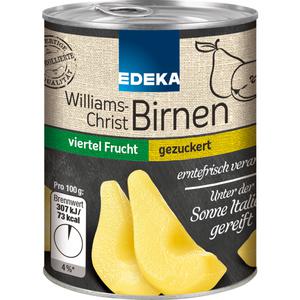 EDEKA Williams-Christ Birnen Viertel gezuckert 225g