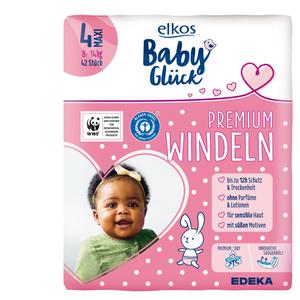 EDEKA elkos Baby Glück Windeln Gr.4 Maxi 42ST