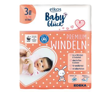 EDEKA elkos Baby Glück Windeln Gr.3 Midi 46ST