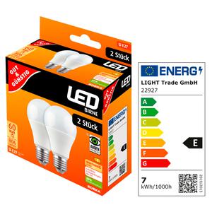 GUT&GÜNSTIG LED-Birne E27 806lm 2700K  E 7W 2ST