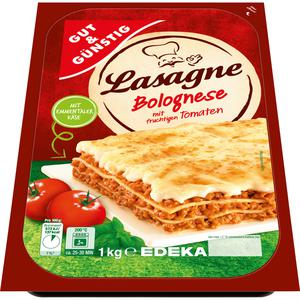 GUT&GÜNSTIG Lasagne Bolognese mit Schweinefleisch 1kg