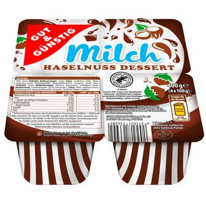 GUT&GÜNSTIG Dessert Milchcreme 4x100g