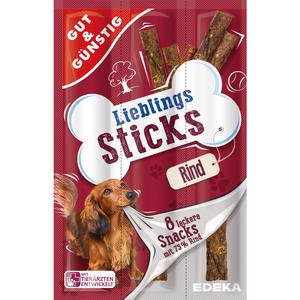 GUT&GÜNSTIG Lieblingssticks mit Rind 8x11g