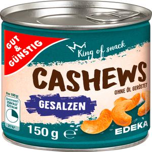 GUT&GÜNSTIG Cashewkerne geröstet gesalzen 150g