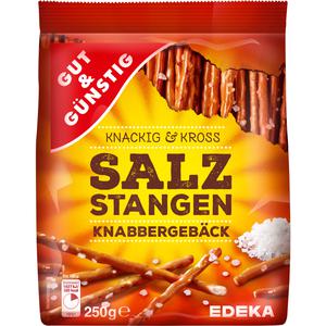 GUT&GÜNSTIG Salzstangen Knabbergebäck mit Meersalz 250g