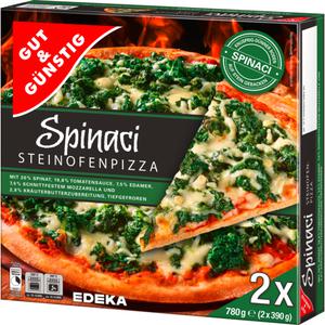 GUT&GÜNSTIG Steinofenpizza Spinat 2x390g