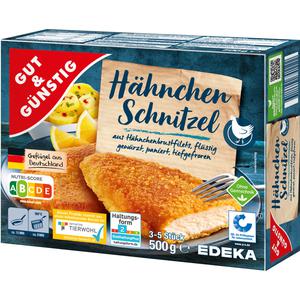 GUT&GÜNSTIG Hähnchen Schnitzel paniert 500g VLOG QS