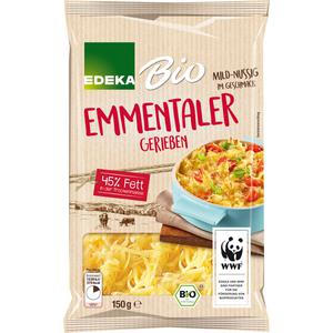 EDEKA Bio Bio EDEKA Emmentaler gerieben 45% 150g