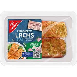 GUT&GÜNSTIG Lachsfilet Kräuter-Knoblauch Marinade 250g