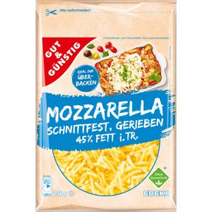 GUT&GÜNSTIG Mozzarella gerieben 45% 250g VLOG