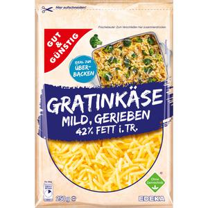 GUT&GÜNSTIG Gratinkäse mild 42% 250g VLOG