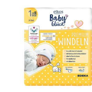 elkos BabyGlück EDEKA elkos Baby Glück Windeln Gr.1 Newborn 28ST