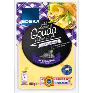 EDEKA Gouda Weidemilch Scheiben 51% Rahmstufe 150g VLOG