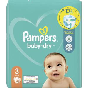 Pampers Baby-Dry Größe 3, bis zu 12 Stunden Schutz, 6kg-10kg