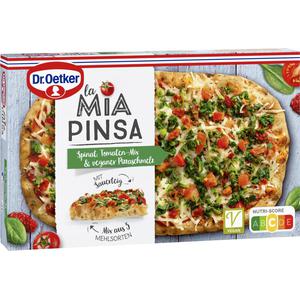 Dr. Oetker La Mia Pinsa Spinat, Tomaten-Mix & veganer Pizzaschmelz