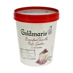 Goldmarie Eiscreme Bourbon Vanille Rote Grütze