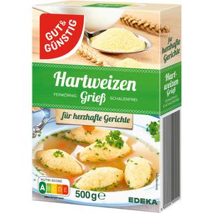 GUT&GÜNSTIG Hartweizengrieß 500g