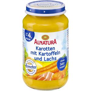 Alnatura Karotten mit Kartoffeln und Lachs