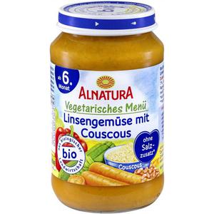 Alnatura Vegetarisches Menü Linsengemüse mit Couscous