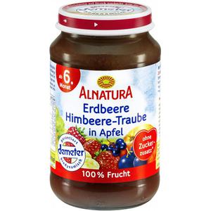 Alnatura Erdbeere-Himbeere-Traube in Apfel