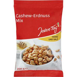 Jeden Tag Cashew-Erdnuss- Mix Honig und Salz