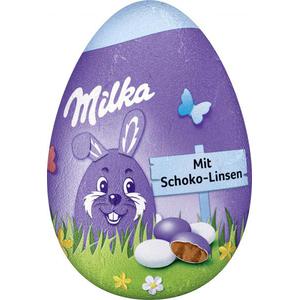 Milka lustiges Oster-Ei mit köstlichen Schoko-Linsen