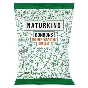 Bio Naturkind Ingwer-Kräuterbonbon mit Ingwerfüllung 90g