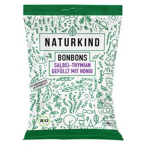 Bio Naturkind Salbei-Thymian Bonbons mit Honigfüllung 90g