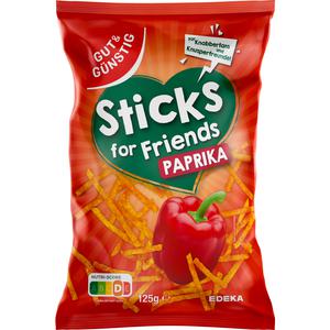 GUT&GÜNSTIG Kartoffelsticks Paprika 125g