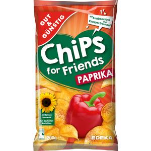 GUT&GÜNSTIG Kartoffelchips mit Paprika 200g