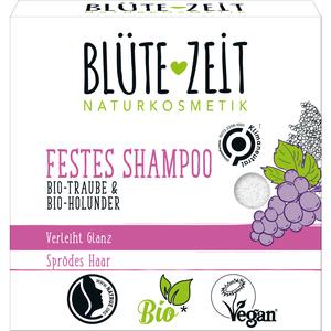 BLÜTEZEIT Festes Shampoo Sprödes Haar Bio-Traube&Bio-Holunder 60g