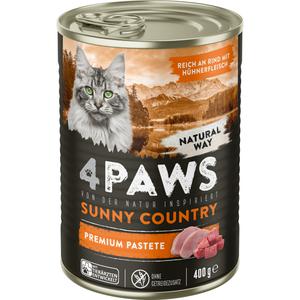 4Paws Sunny Country Reich an Rind mit Hühnerfleisch Katze 400g