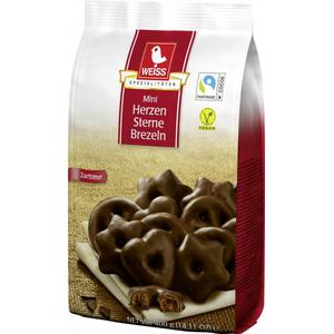 Weiss Lebkuchen Mini Herzen Sterne Brezeln Zartbitter