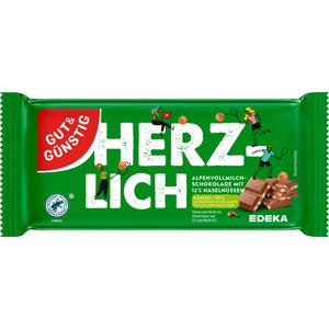 GUT&GÜNSTIG Milch-Haselnussschokolade 100g