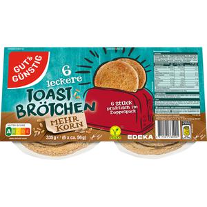 GUT&GÜNSTIG Mehrkorntoastbrötchen 6ST 335g