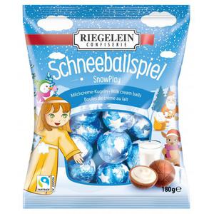 Riegelein Schneeballspiel Milchcreme-Kugeln