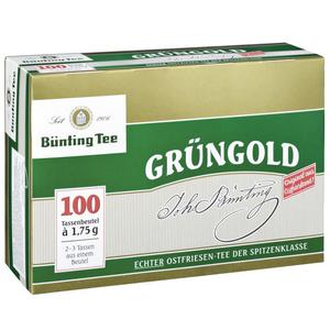 Bünting Tee Grüngold Tassenbeutel