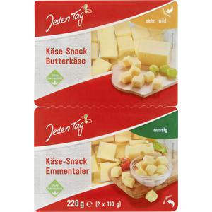 Jeden Tag Käse-Snack Butterkäse/Emmentaler