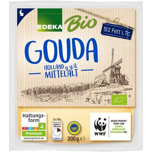 EDEKA Bio Bio EDEKA Gouda Keilstück mittelalt 51% 200g VLOG