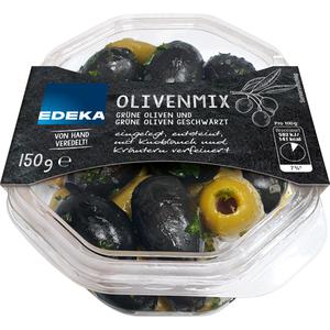 EDEKA Oliven grün&geschwärzt entsteint 150g