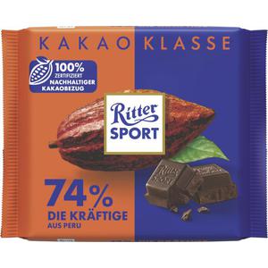 Ritter Sport Kakao Klasse 74% Die Kräftige aus Peru